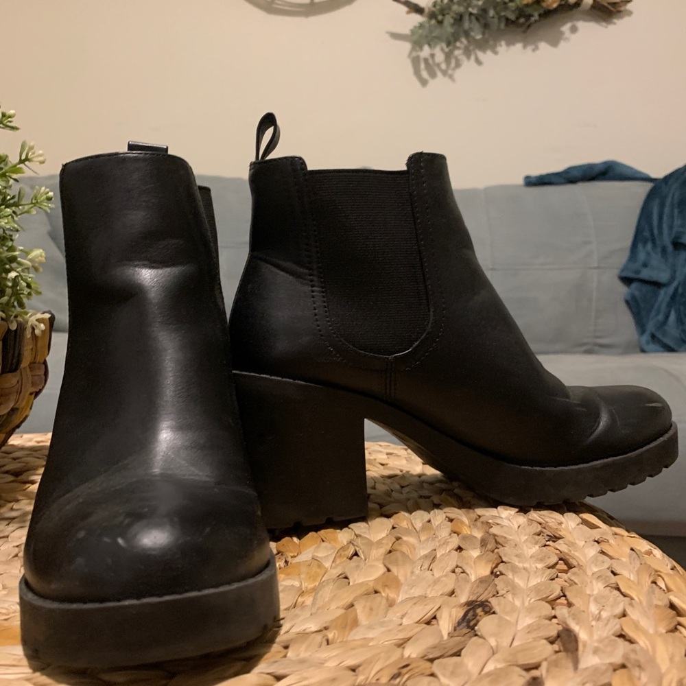 ASOS Monki Chunky Heeled Black Booties